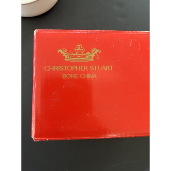 Christopher Stuart Bone China Christmas Trinket Box 5x3” Round Santabear’s Ride - Picture 6 of 11